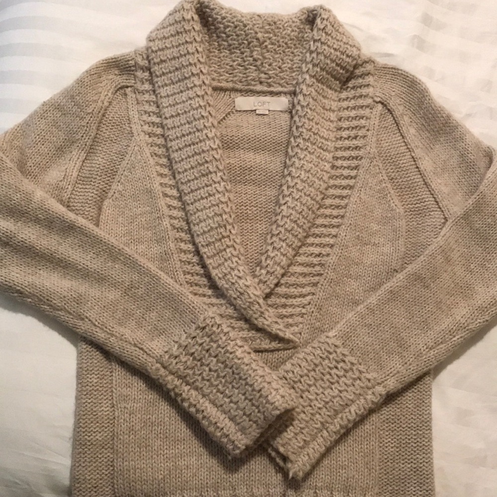 Ann Taylor LOFT Beige Sweater